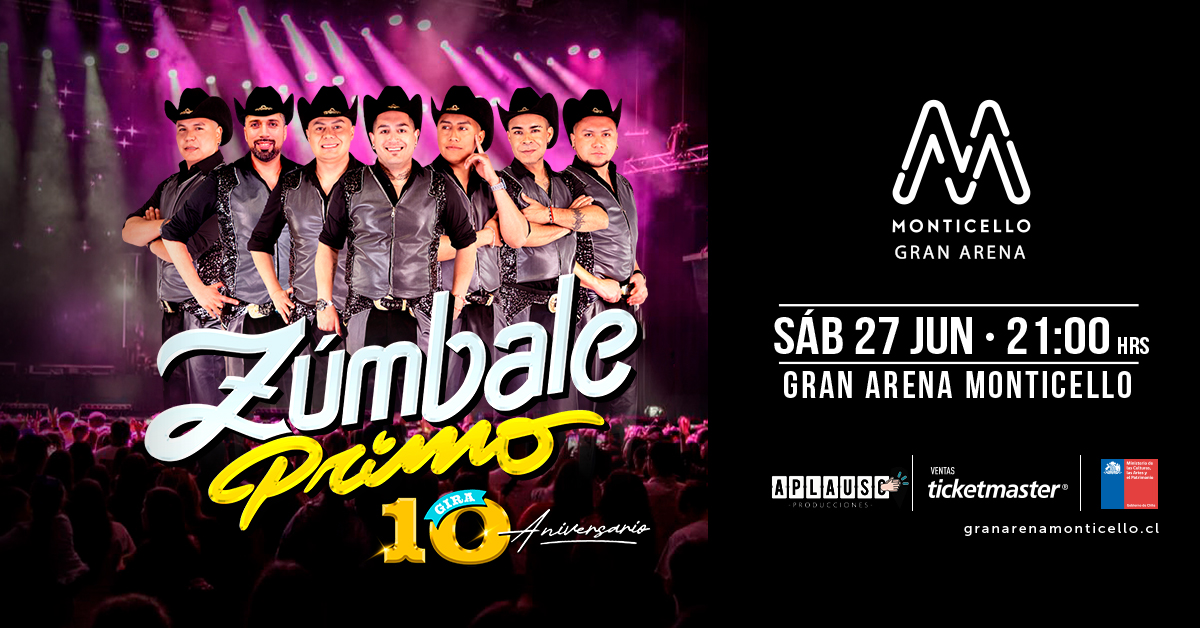 Zúmbale Primo Gran Arena Monticello 2026